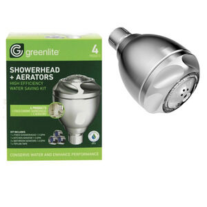 Greenlite Water Saving Kit Showerhead Kitchen Bath Aerators
